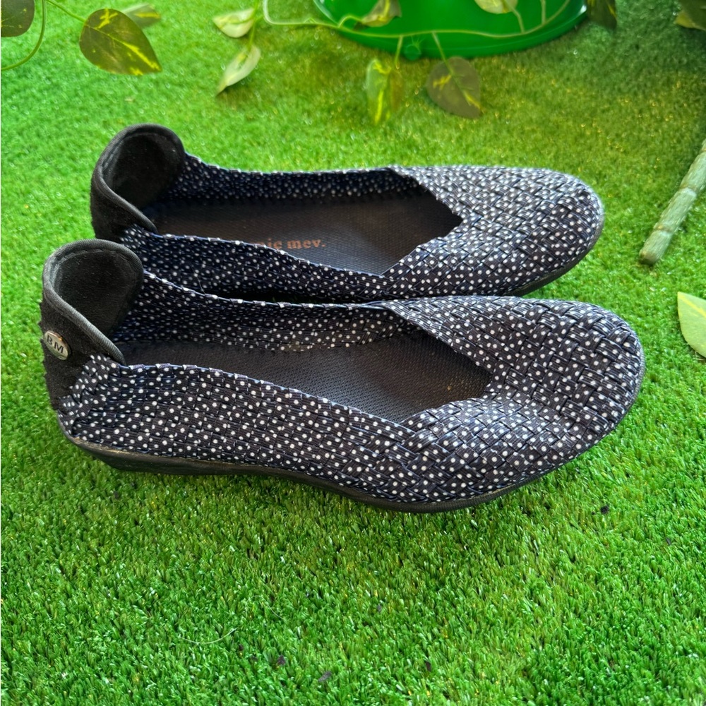 Bernie Mev navy Polka Dot Women's Ballet Flats
